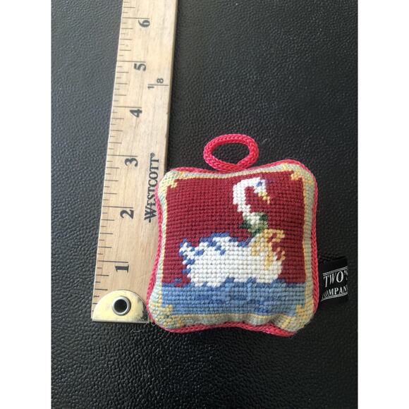 Two's Company 12 Days Of Christmas Mini Needlepoint Pillow Ornament Replacement - Picture 3 of 3